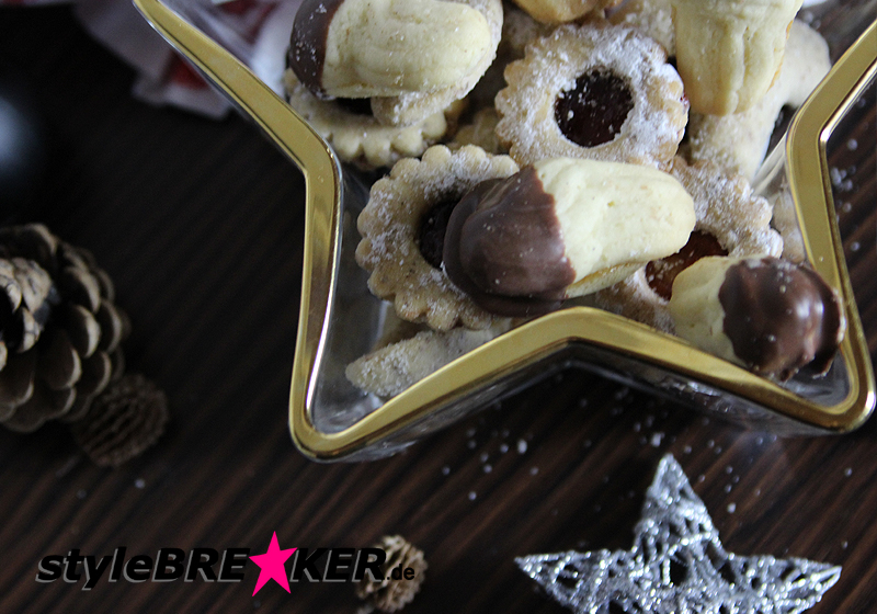 Plätzchenrezept - Doppeldecker-Plätzchen mit Schokoenden 2